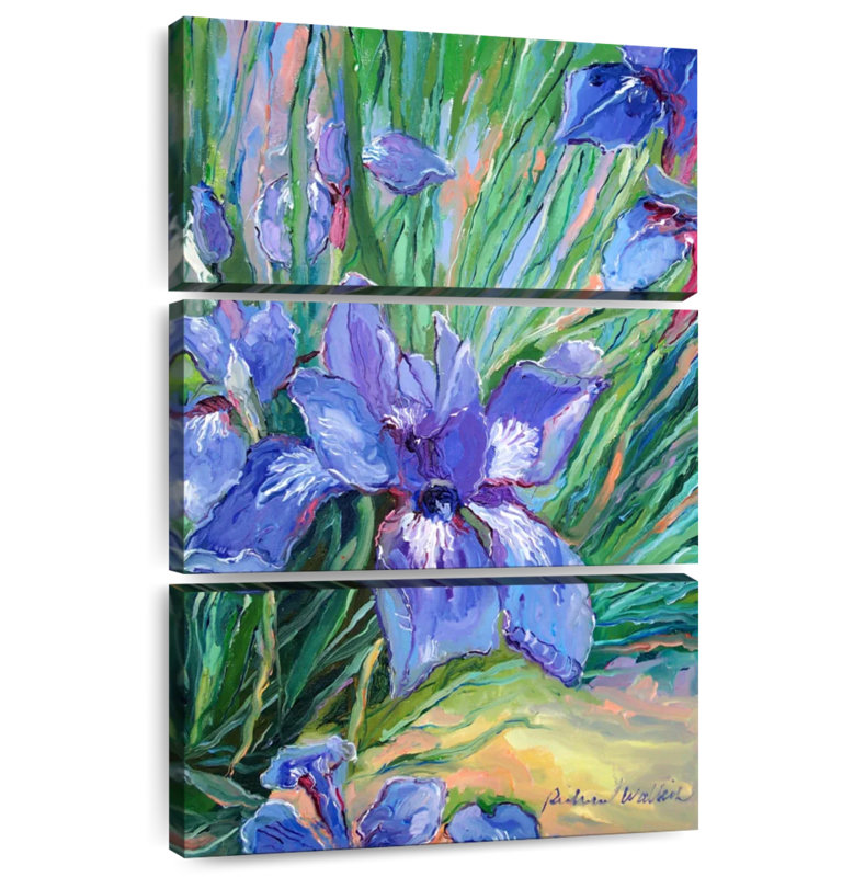 Iris Flowers II, 74" H x 48" W
