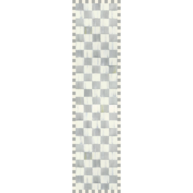 Sterling Checkered Washable Rug, Runner 2'6" x 10'