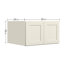 Armoire murale standard HOMEIBRO Cozy Design, en contreplaqué, prête à assembler, 76 cm (L) x 61 cm (P) x 46 cm (H), de couleur gris tourterelle.-915285825-915386484