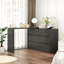 Bureau d'ordinateur rotatif en L avec armoire de rangement à 6 tiroirs-124786022