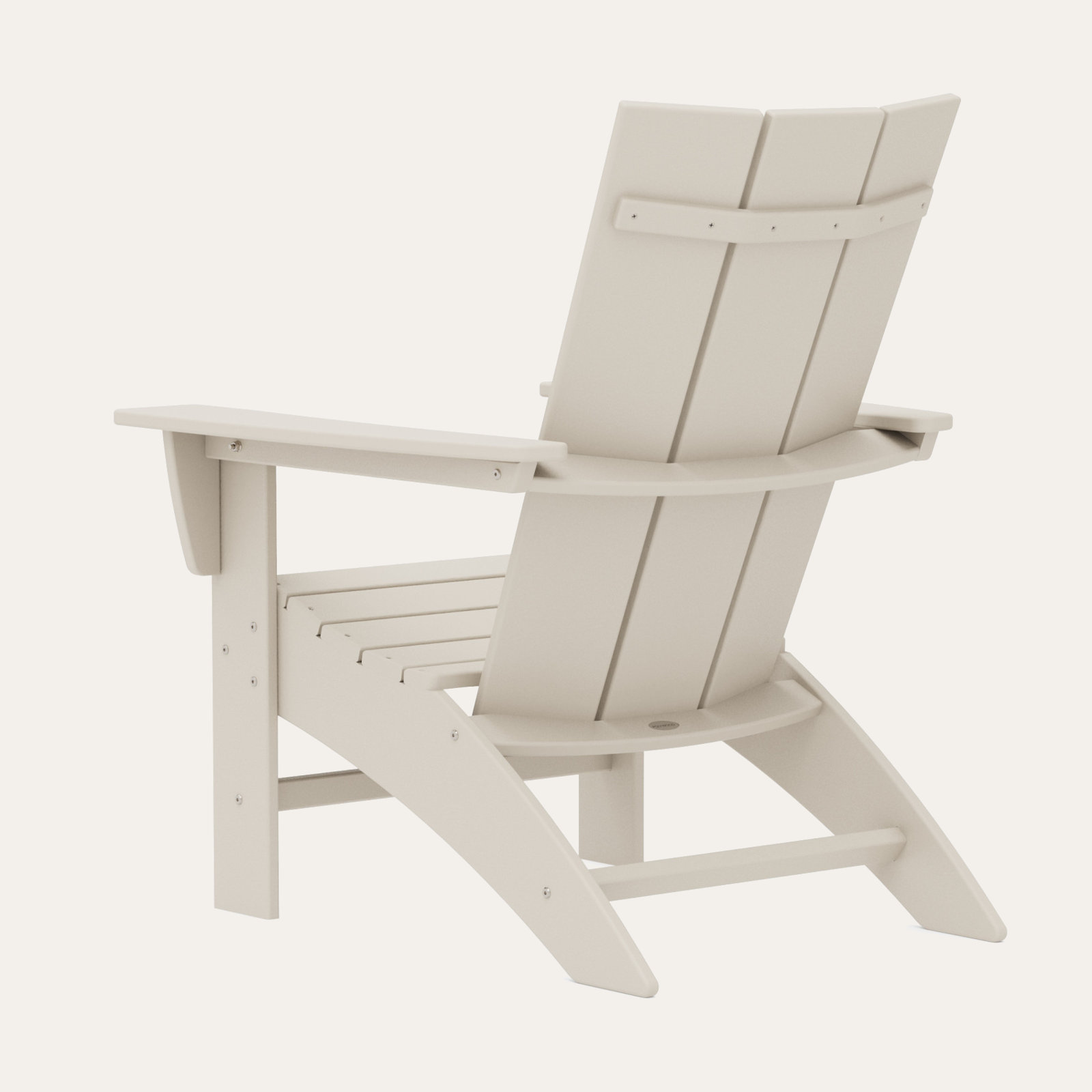 POLYWOOD Modern Curveback Adirondack Chair, Sand