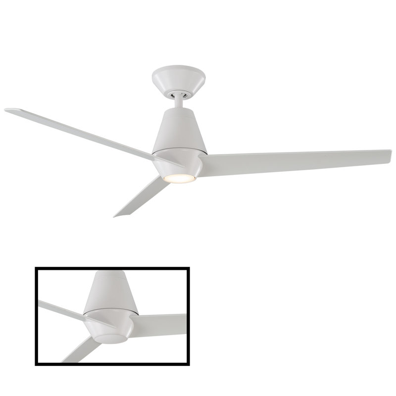 52" 3 - Blade Outdoor/Indoor Smart Propeller Ceiling Fan with Light Kit with Selectable Color Temperature Included, Works With Alexa and iOS or Android App