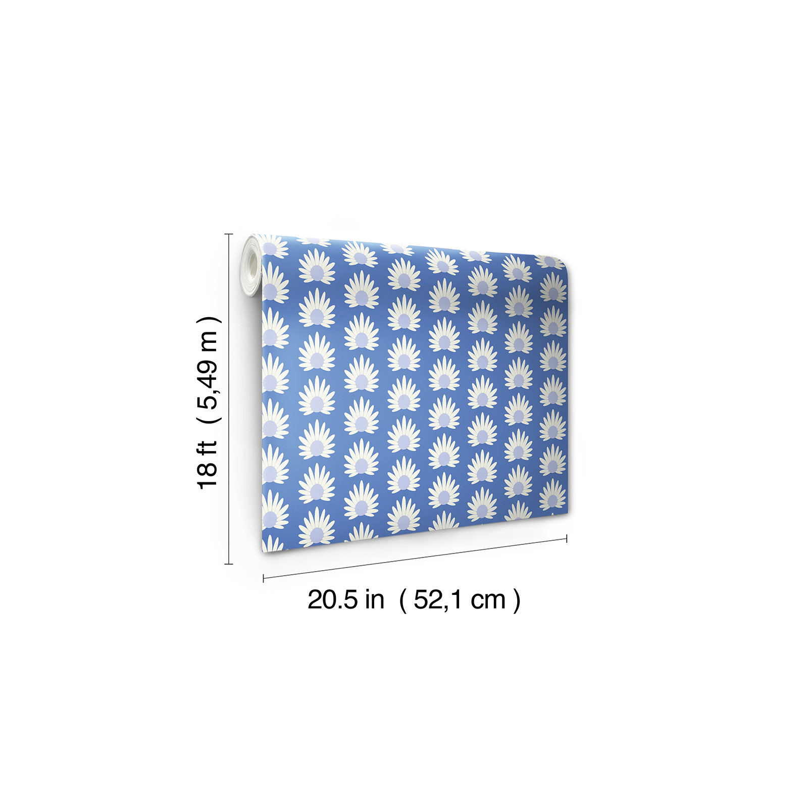 Fleur Peel & Stick Floral Wallpaper, Azure