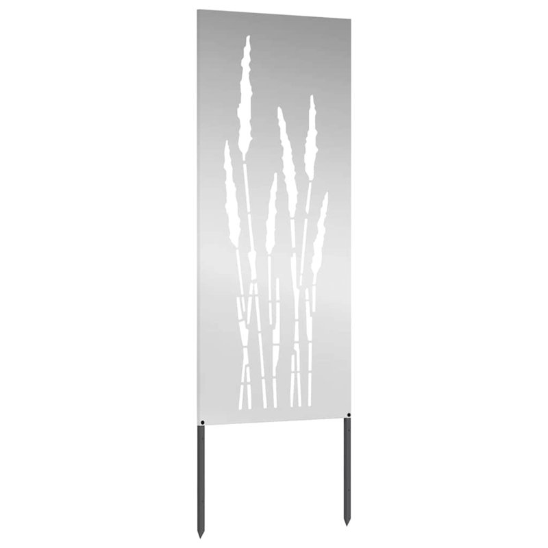 Vidaxl Garden Privacy Screen Olive Green 50 X 140 Cm Cold-Rolled Steel, Silver