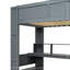 Lit mezzanine simple en bois avec bureau