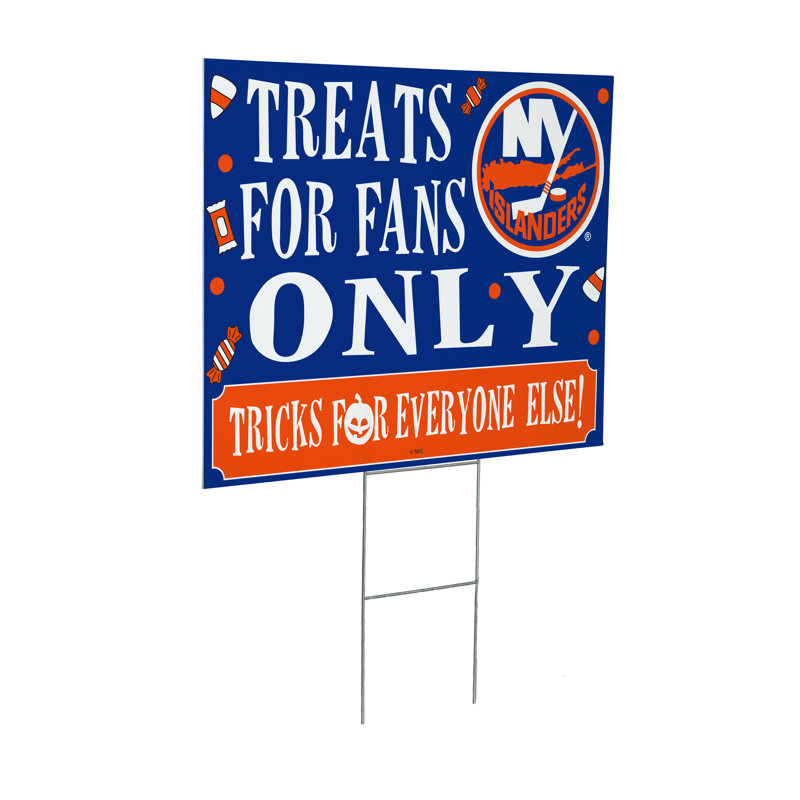 Enseigne de cour des Bruins de Boston, friandises d'Halloween pour les fans, New York Islanders