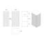 CC0414S308 Armoire latérale flottante rayée en chêne noir brossé, armoire de rangement murale pour petits espaces, pré-assemblée