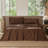 MooMee Sheet Set Extra Deep Pocket 100% Washed Cotton Linen Like Textured Lightweight Breathable-455527082-404490831