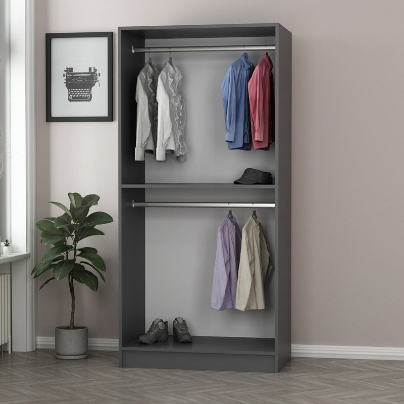 Garde-robe, Anthracite, H 74,67 po x l 35,37 po x P 20,44 po