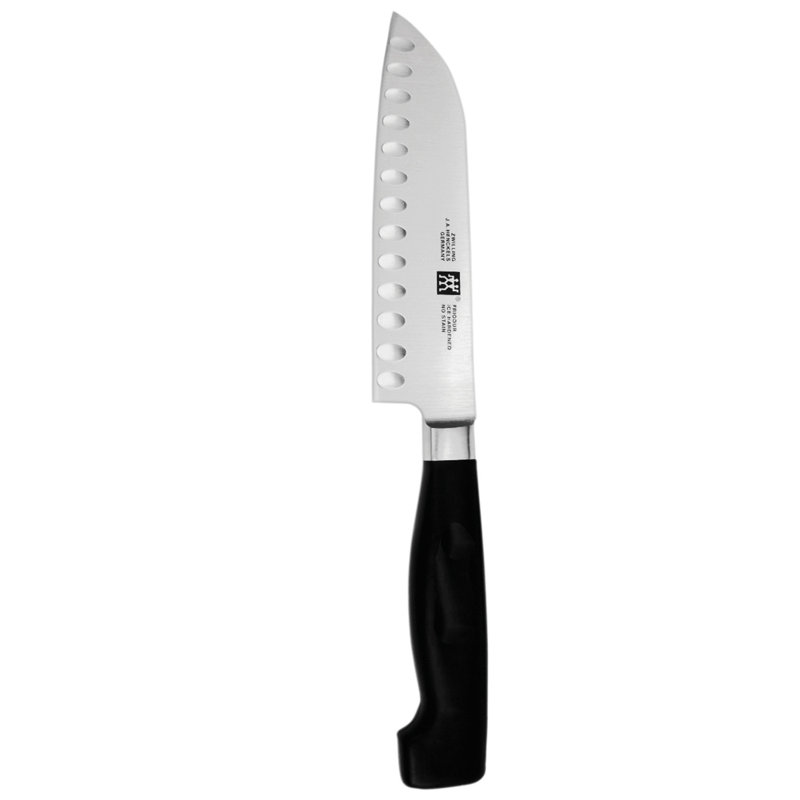 Couteau quatre étoiles à pointe creuse Santoku, 5"