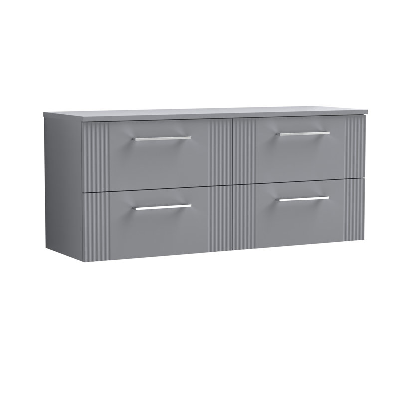 Deco 120.5cm Single Bathroom Vanity Base Only in White, Satin Grey