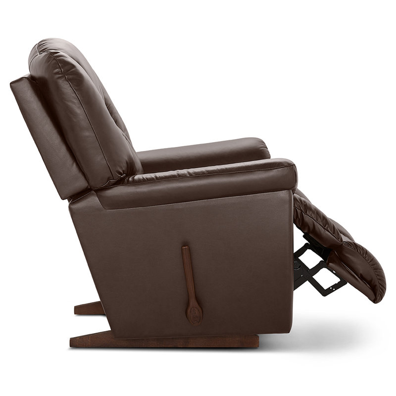 Fauteuil inclinable manuel berçant en cuir Maverick, Brun, Manual