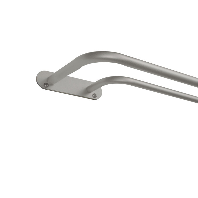 1 tringle à couteaux simple réglable Tariq, Argenté mat, H 1 po x l 120 po x P 1 po