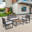 Ensemble de meubles de patio 4 pièces avec balcon et véranda