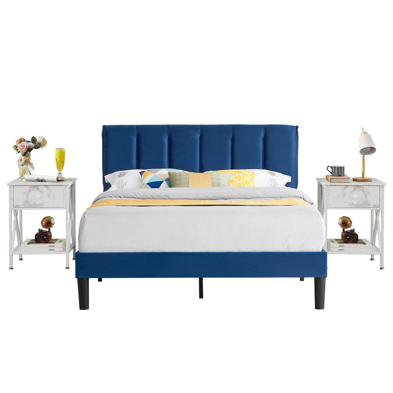 Rayman Steel Piece Bedroom Set, Queen, White