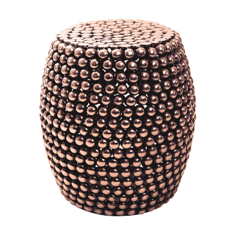 Diodorus Iron Accent Stool, Copper
