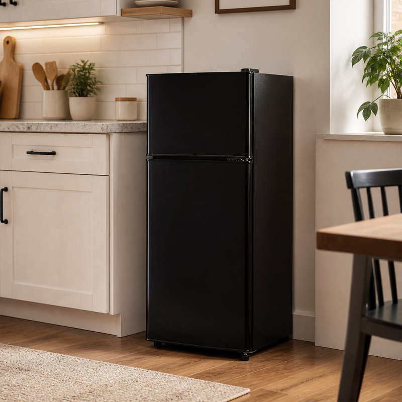 Mini réfrigérateur 3,8 pi³ avec congélateur Mini réfrigérateur avec tablettes réglables Petit réfrigérateur à 2 portes pour la maison, la cuisine, le bureau et la chambre à coucher