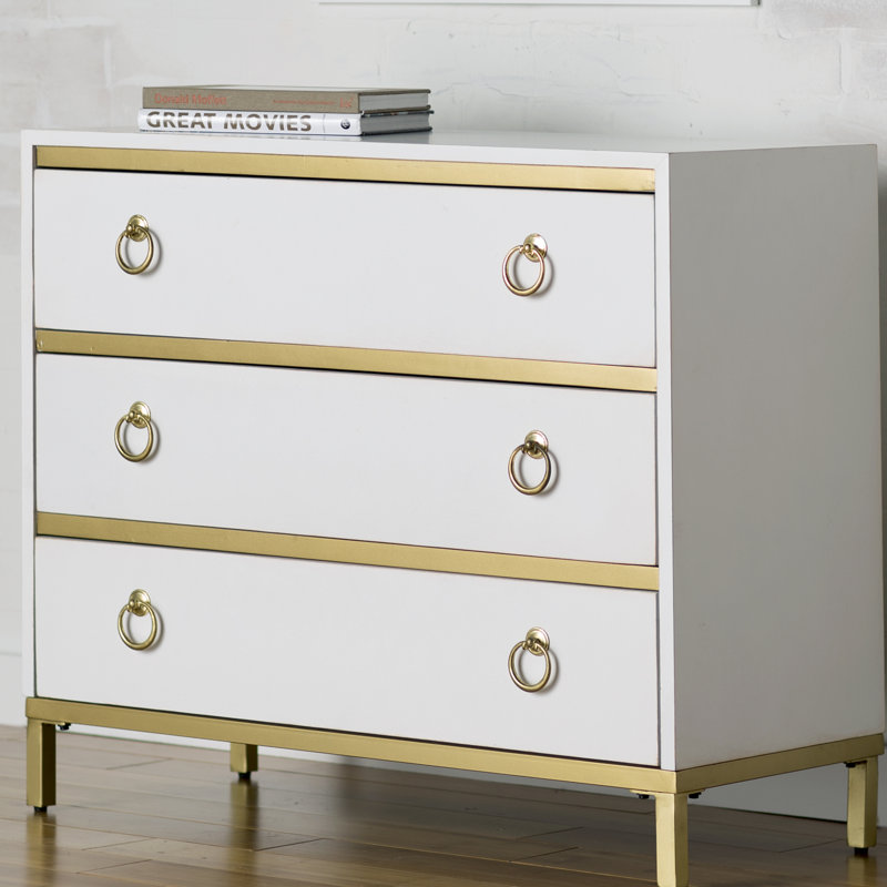 Rowe 91cm W 3 - Drawer Chest of Drawers