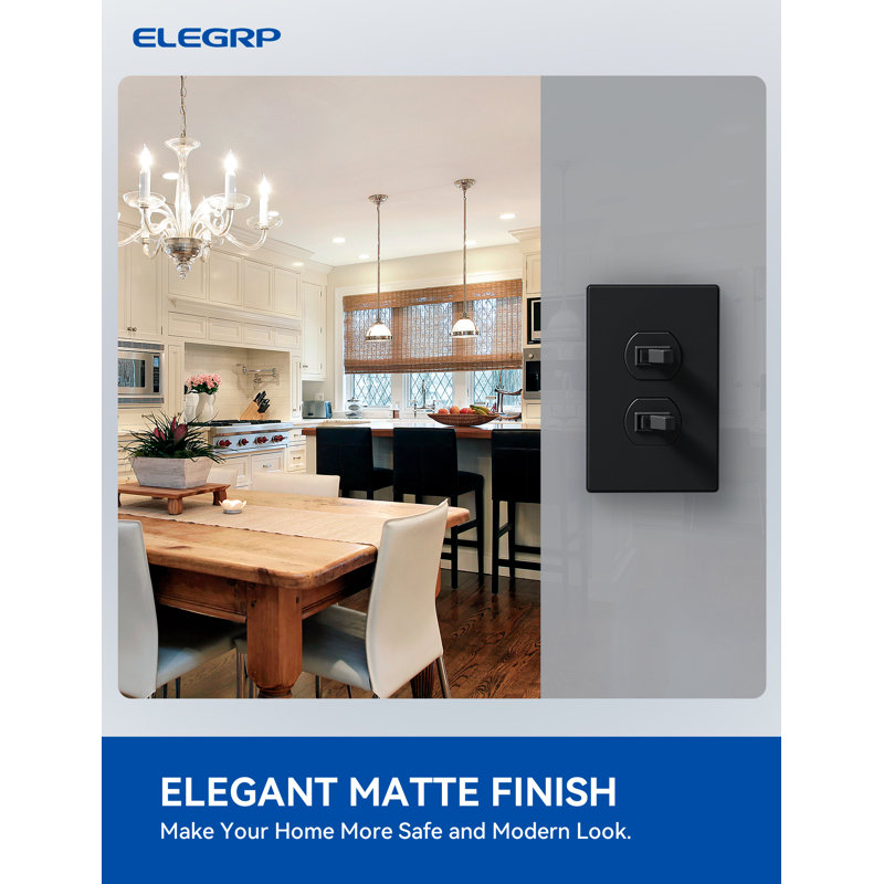 No Subject 2 - Gang Duplex Outlet Wall Plate, Black