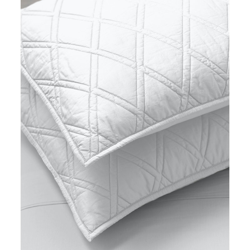 Cotton Sateen Coverlet, White, King Coverlet + 2 Shams