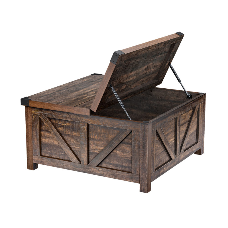 Table basse Vardell, Brun, H 18,8 po x l 40 po x P 40 po