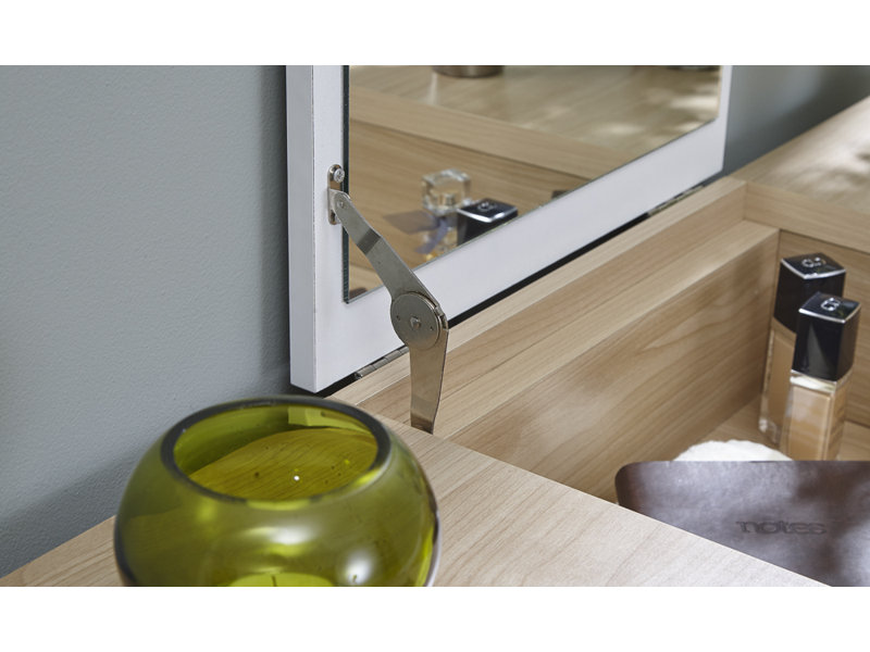 Harlow Dressing Table with Mirror, Oak / White