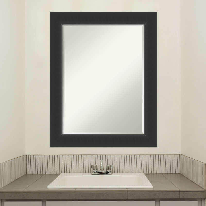 Wood Flat Wall Mirror, 29'' x 23''