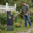 Modern Cascading Freestanding Outdoor Water Fountain With LED Lights For Garden And Patio Decor