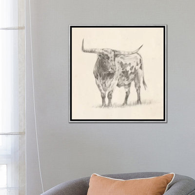 «Longhorn Steer S Croquis II» par Ethan Harper - reproduction d'art