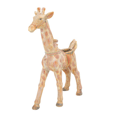 Distressed Vintage Carousel Giraffe Container