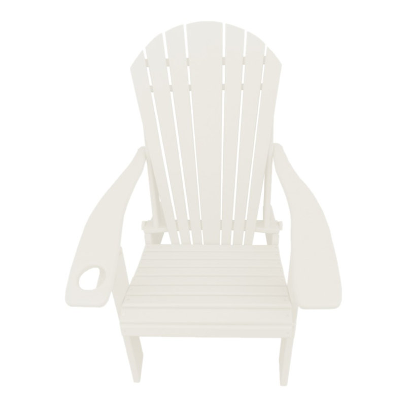 Dermando Foldable Outdoor Adirondack Chair, Bright White