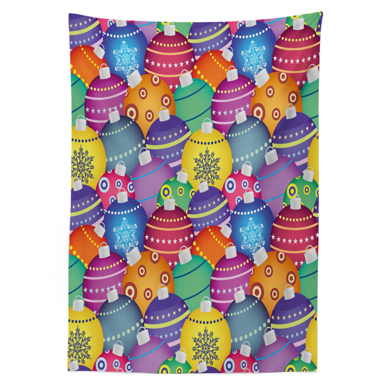 Geometric Christmas Tablecloth, 84" x 60"