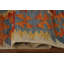 Tapis oriental réversible en laine Kilim 7 x 9