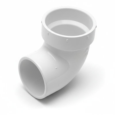 Coude de ventilation en PVC 3 po blanc, 3 po