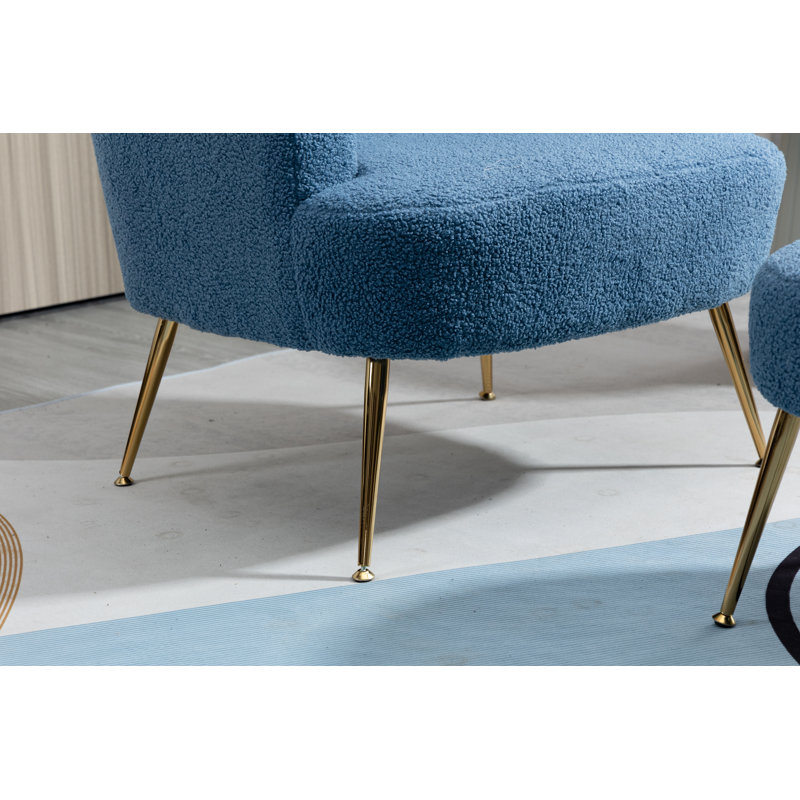 Fauteuil avec repose-pieds 28,75 po, Laine gris foncé