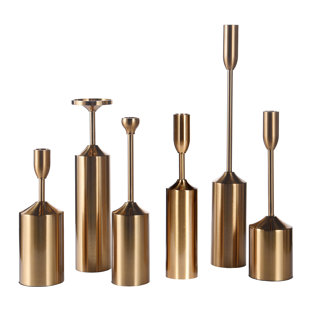 Ensemble de piliers de table en fer 6 pièces Dann Foley