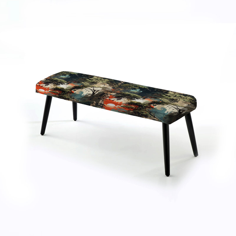 Cityscape Camo Mirage - Banc rembourré noir abstrait