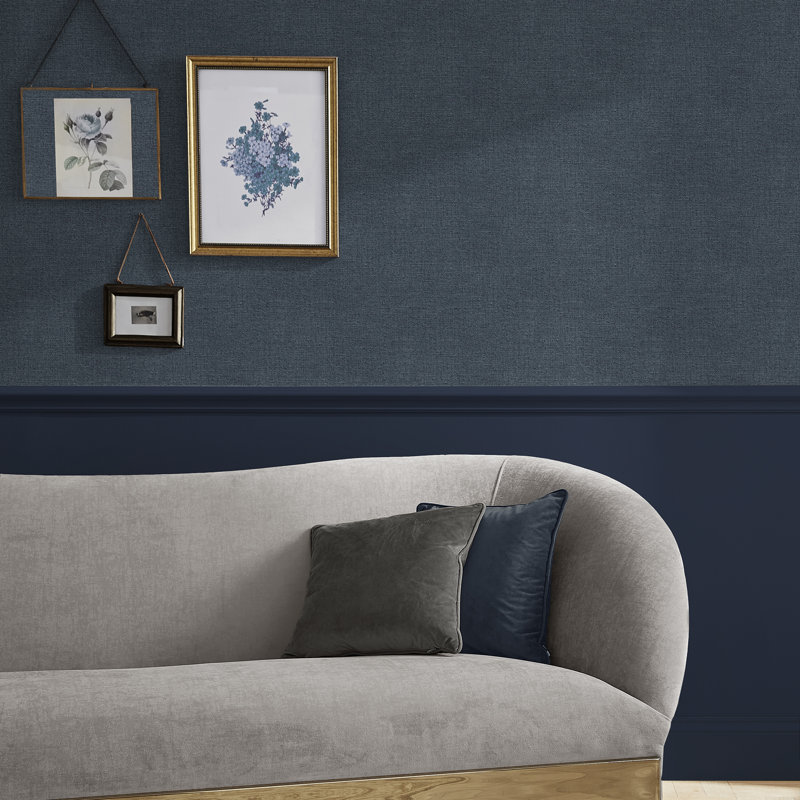 Haptic Straw Wallpaper, Navy