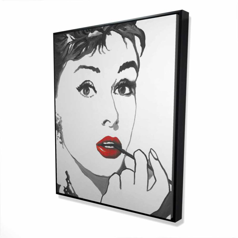 Audrey Hepburn Outline Style - reproduction d'art sur toile