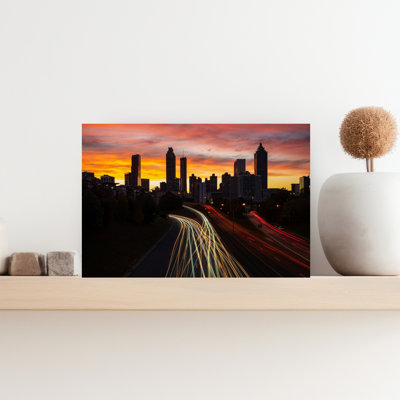 Downtown Atlanta Skyline From The Jackson Street Bridge Atlanta Georgia USA by Ellis Vener - Wrapped Canvas Print