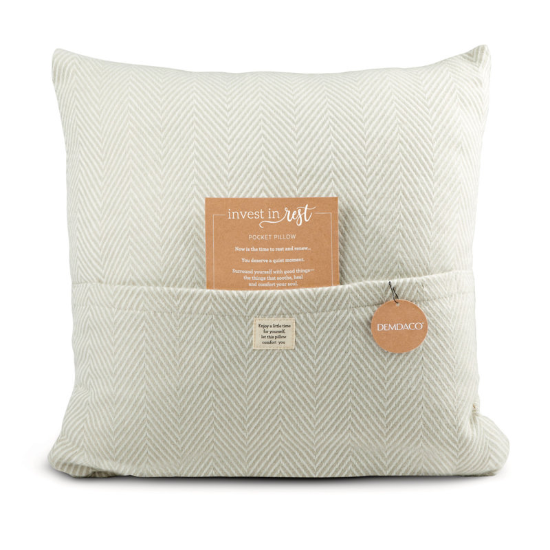 Chevron Throw Pillow, Gray