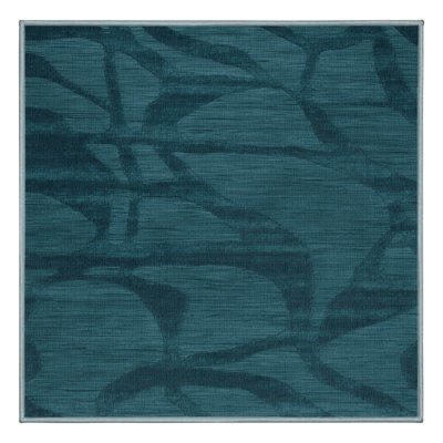 Tapis bleu abstrait lavable à la machine