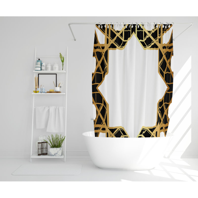 Kenisha Polyester Shower Curtain Set, 168cm H x 168cm W