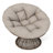 41.5" Ergonomic Wicker Chair With 360° Swivel, Thick Cushion, Iron Frame-2036741065