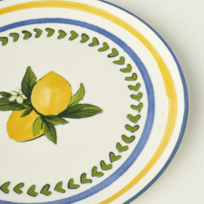 Assiette plate en porcelaine Lemoncello