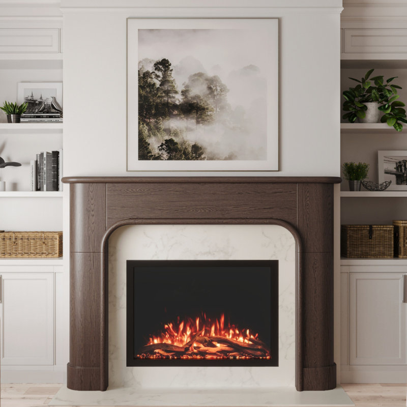Willow Bend Wood Fireplace Mantel, Umber Stain, 80"