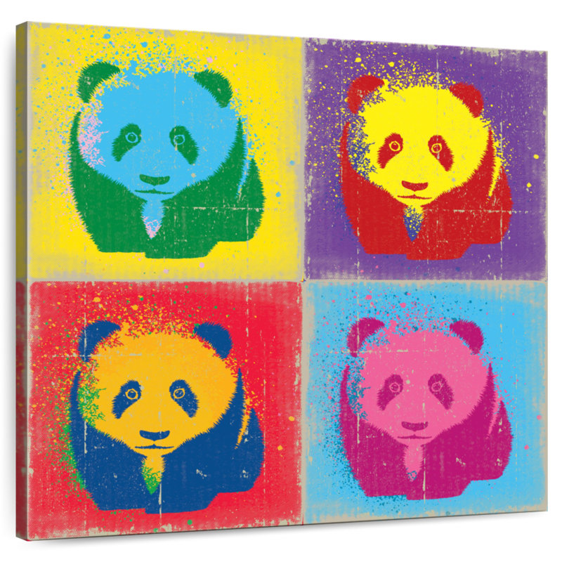 Arney Paint Splash Pandas, H 30 po x l 30 po