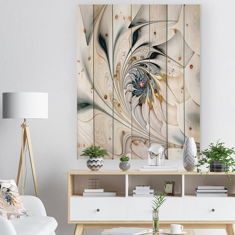 Art floral en verre coloré blanc - Grand art mural à motif floral sur toile, H 23 po x l 23 po, Impression encadrée