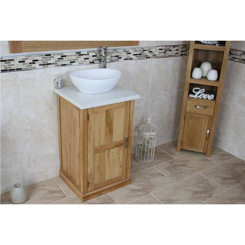 Cozart 500mm Single Bathroom Vanity with Basin, White Marble