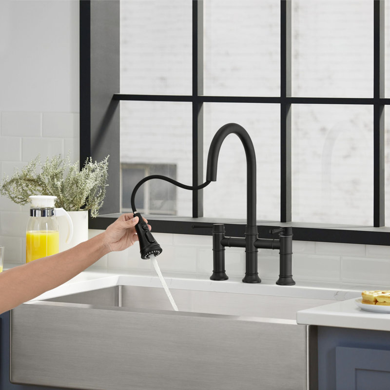 Rainlex Pull Down Kitchen Faucet, Matte Black